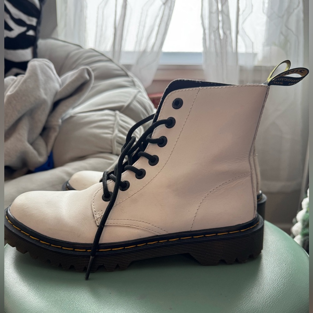 White Doc Marten boots